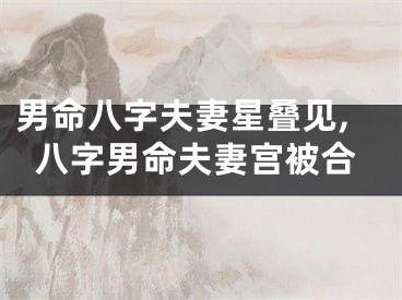 男命八字夫妻星叠见,八字男命夫妻宫被合