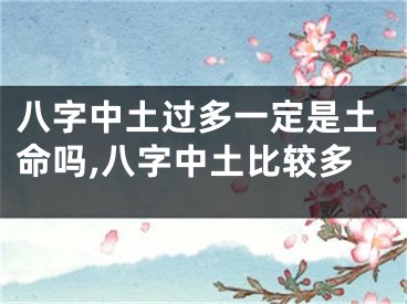 八字中土过多一定是土命吗,八字中土比较多
