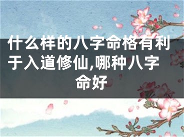 什么样的八字命格有利于入道修仙,哪种八字命好