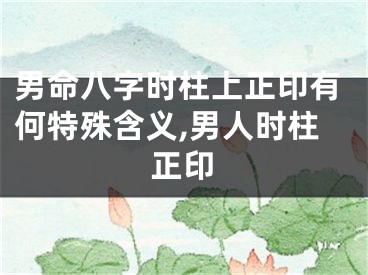 男命八字时柱上正印有何特殊含义,男人时柱正印