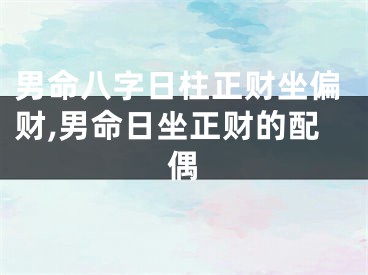 男命八字日柱正财坐偏财,男命日坐正财的配偶