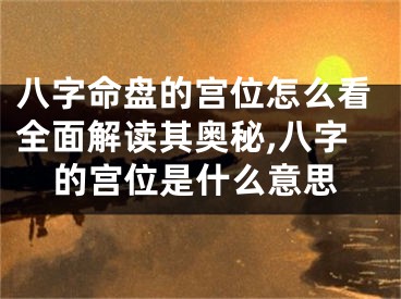 八字命盘的宫位怎么看全面解读其奥秘,八字的宫位是什么意思