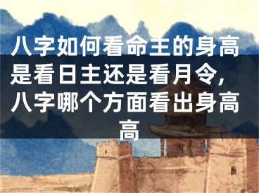 八字如何看命主的身高是看日主还是看月令,八字哪个方面看出身高高
