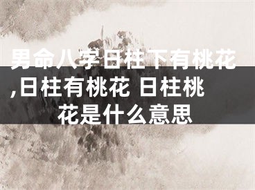 男命八字日柱下有桃花,日柱有桃花 日柱桃花是什么意思