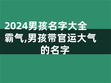 2024男孩名字大全霸气,男孩带官运大气的名字