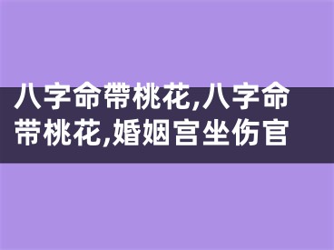 八字命帶桃花,八字命带桃花,婚姻宫坐伤官