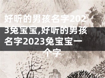 好听的男孩名字2023兔宝宝,好听的男孩名字2023兔宝宝一个字