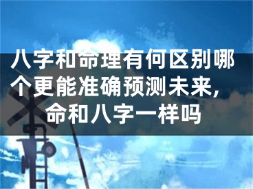 八字和命理有何区别哪个更能准确预测未来,命和八字一样吗