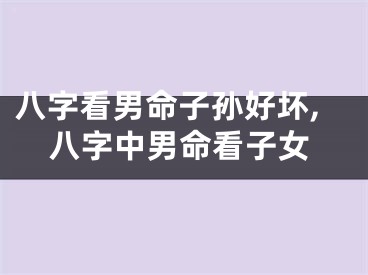 八字看男命子孙好坏,八字中男命看子女