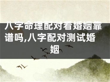 八字命理配对看婚姻靠谱吗,八字配对测试婚姻