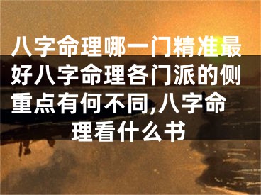 八字命理哪一门精准最好八字命理各门派的侧重点有何不同,八字命理看什么书