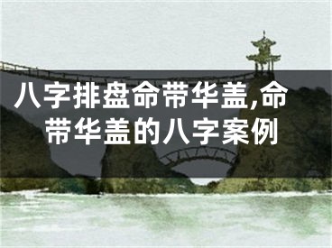八字排盘命带华盖,命带华盖的八字案例