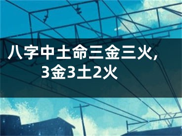 八字中土命三金三火,3金3土2火