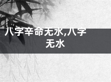八字辛命无水,八字 无水