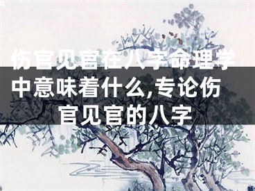 伤官见官在八字命理学中意味着什么,专论伤官见官的八字