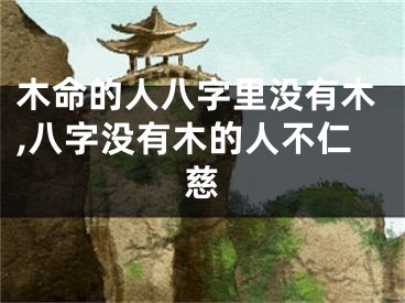 木命的人八字里没有木,八字没有木的人不仁慈