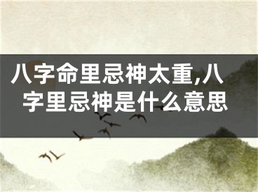 八字命里忌神太重,八字里忌神是什么意思