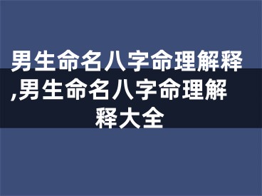 男生命名八字命理解释,男生命名八字命理解释大全