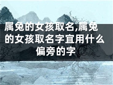属兔的女孩取名,属兔的女孩取名字宜用什么偏旁的字