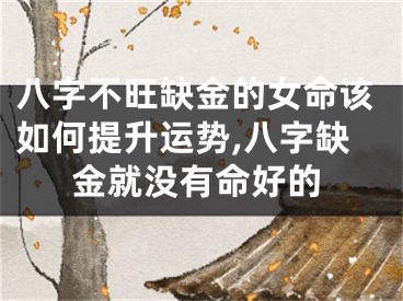 八字不旺缺金的女命该如何提升运势,八字缺金就没有命好的