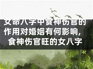 女命八字中食神伤官的作用对婚姻有何影响,食神伤官旺的女八字