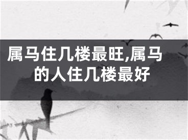 属马住几楼最旺,属马的人住几楼最好