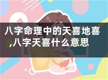 八字命理中的天喜地喜,八字天喜什么意思