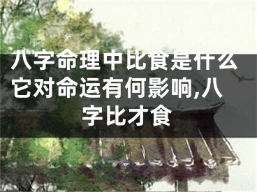 八字命理中比食是什么它对命运有何影响,八字比才食
