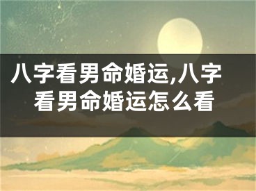 八字看男命婚运,八字看男命婚运怎么看
