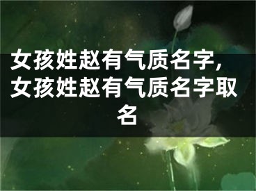 女孩姓赵有气质名字,女孩姓赵有气质名字取名