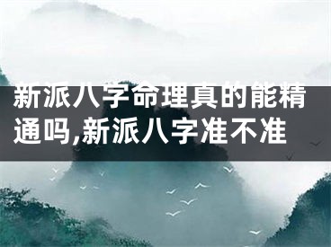 新派八字命理真的能精通吗,新派八字准不准