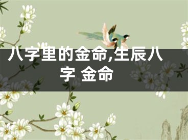八字里的金命,生辰八字 金命
