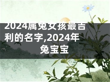 2024属兔女孩最吉利的名字,2024年兔宝宝