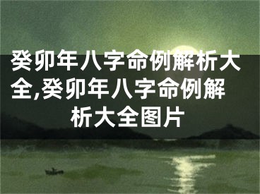 癸卯年八字命例解析大全,癸卯年八字命例解析大全图片
