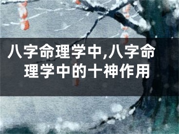 八字命理学中,八字命理学中的十神作用