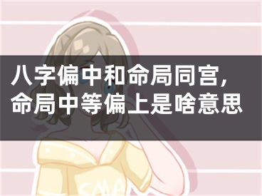 八字偏中和命局同宫,命局中等偏上是啥意思