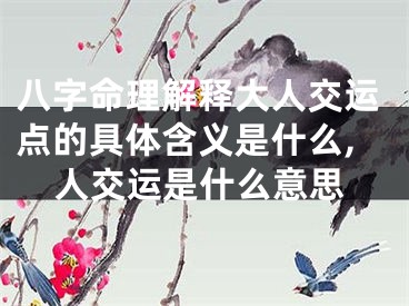 八字命理解释大人交运点的具体含义是什么,人交运是什么意思