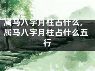 属马八字月柱占什么,属马八字月柱占什么五行