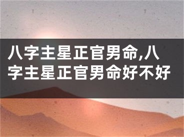 八字主星正官男命,八字主星正官男命好不好