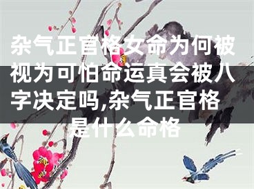 杂气正官格女命为何被视为可怕命运真会被八字决定吗,杂气正官格是什么命格