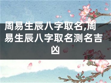 周易生辰八字取名,周易生辰八字取名测名吉凶