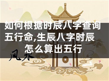 如何根据时辰八字查询五行命,生辰八字时辰怎么算出五行