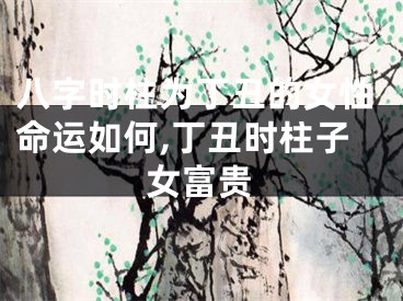 八字时柱为丁丑的女性命运如何,丁丑时柱子女富贵