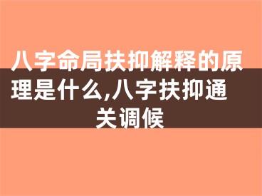 八字命局扶抑解释的原理是什么,八字扶抑通关调候
