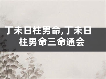 丁未日柱男命,丁未日柱男命三命通会