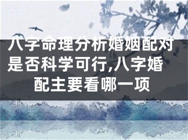 八字命理分析婚姻配对是否科学可行,八字婚配主要看哪一项