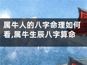 属牛人的八字命理如何看,属牛生辰八字算命