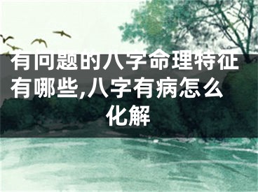 有问题的八字命理特征有哪些,八字有病怎么化解