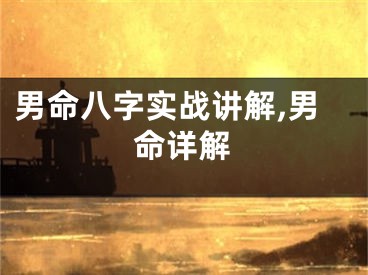 男命八字实战讲解,男命详解