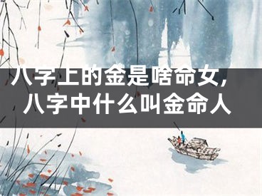 八字上的金是啥命女,八字中什么叫金命人